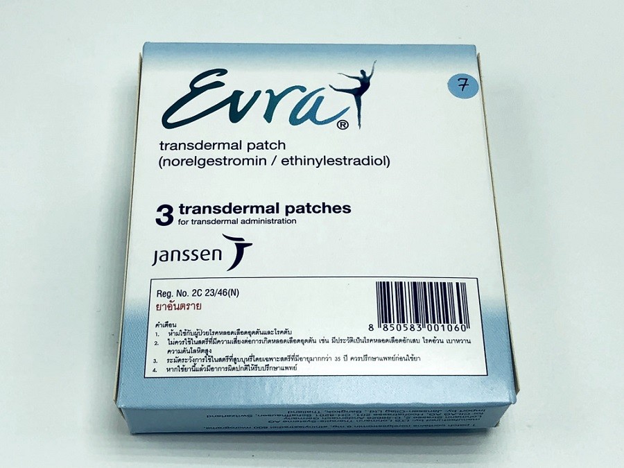 Miếng dán tránh thai EVRA Transdermal Patch 3 miếng Thái Lan do ĐỨC sản xuấ...