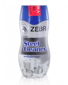 Bột tẩy vệ sinh nồi xoong chảo sáng bóng ZEBRA STEEL CLEANER 270g Thái Lan